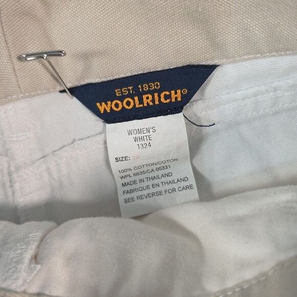 Woolrich Denim Shorts Women's Size 10 100% Cotton White 5 Pocket - Picture 3 of 7